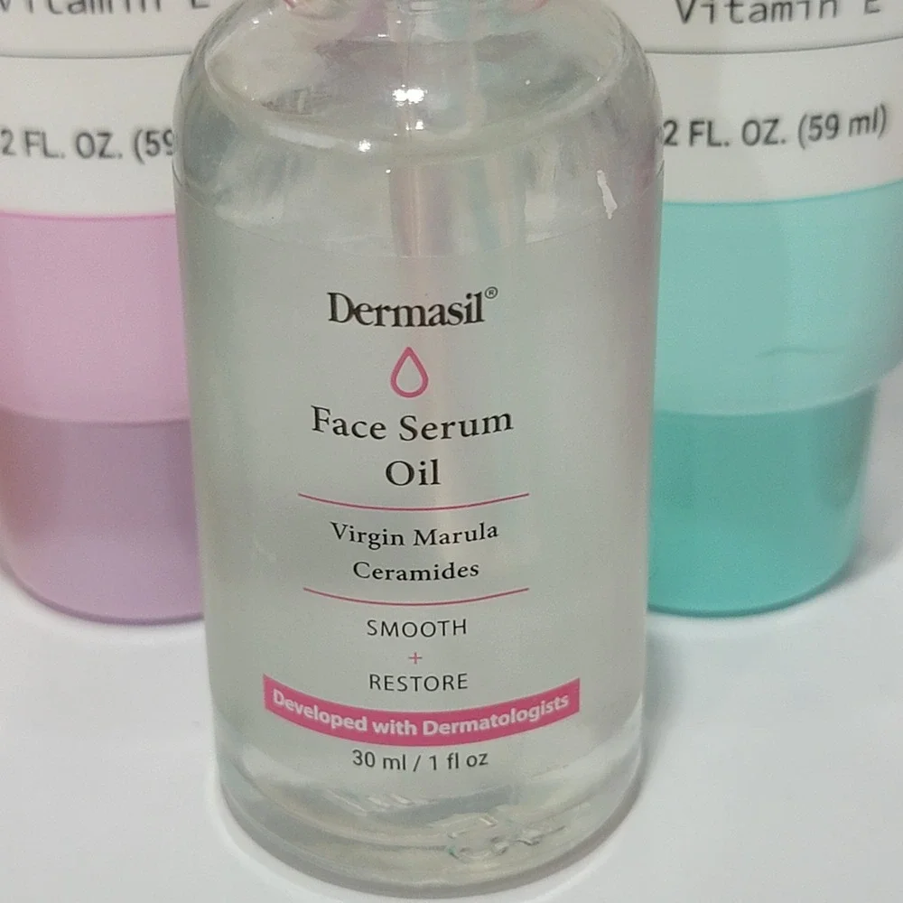 Dermasil Labs 8pc Facial Skincare Cleanser Toner Serum Cream AHA Vitamin C